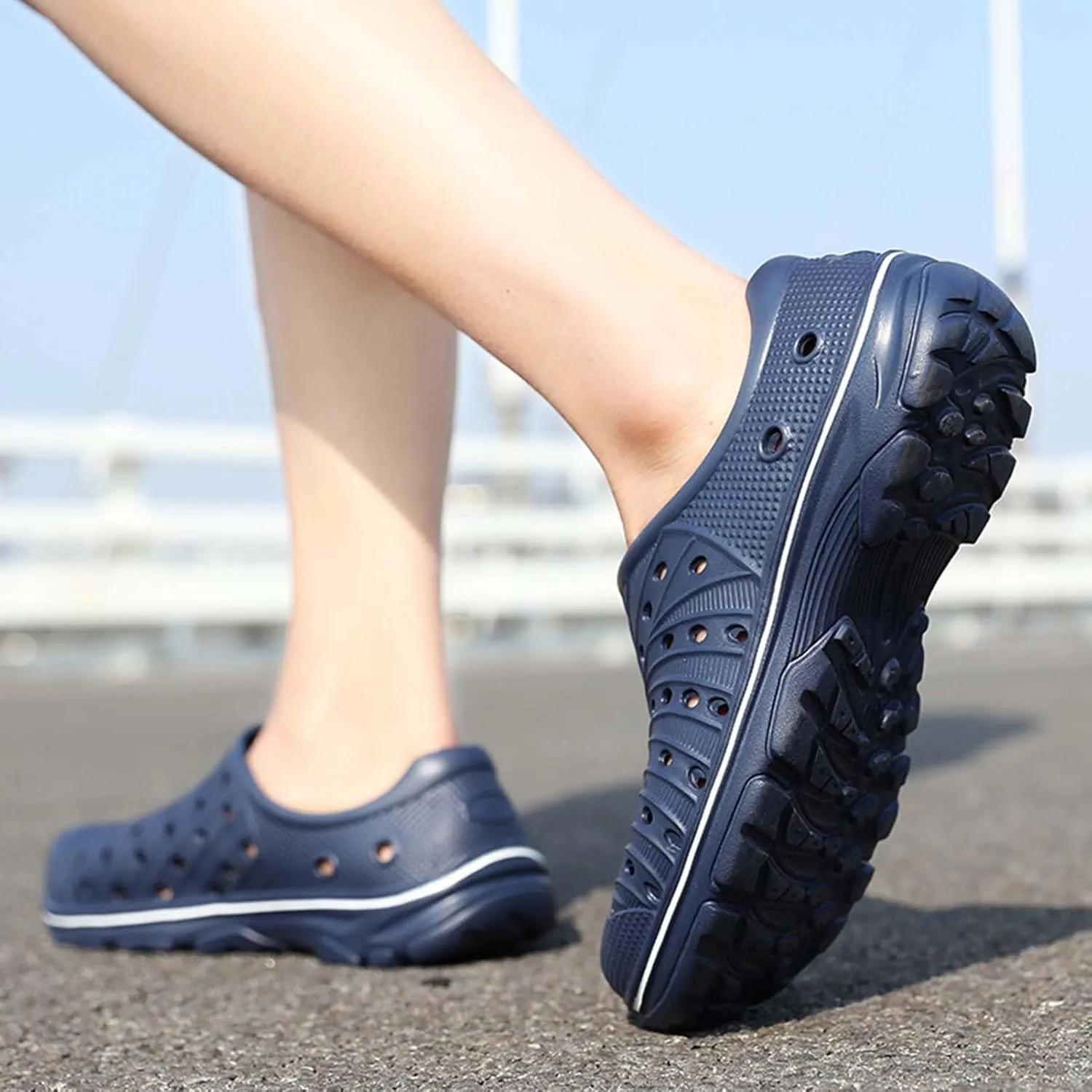 CERYTHRINA Mens Garden Clogs Shoes Outdoor Breathable Slip on Soft Rubber Sandals Beach EVA Water Shoes