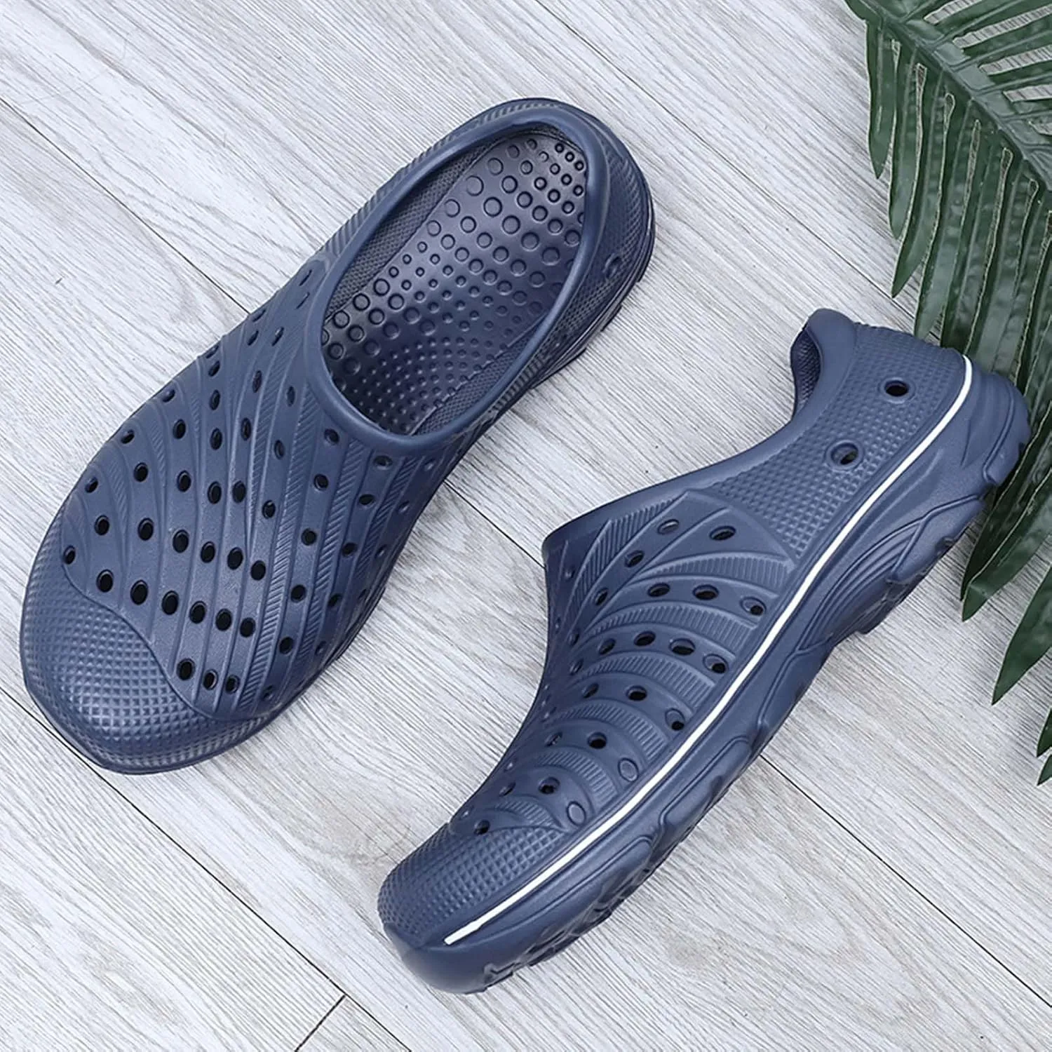 CERYTHRINA Mens Garden Clogs Shoes Outdoor Breathable Slip on Soft Rubber Sandals Beach EVA Water Shoes