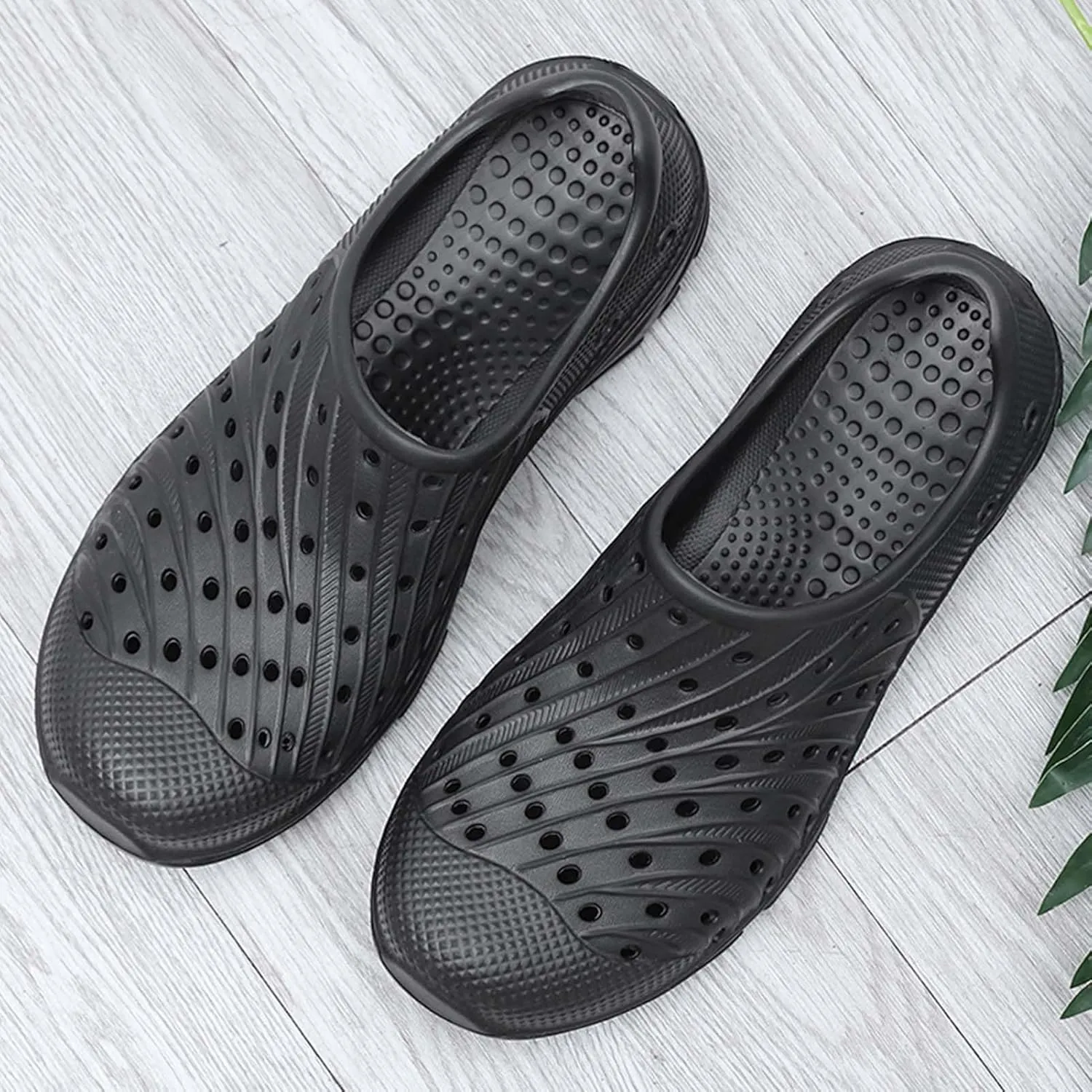 CERYTHRINA Mens Garden Clogs Shoes Outdoor Breathable Slip on Soft Rubber Sandals Beach EVA Water Shoes