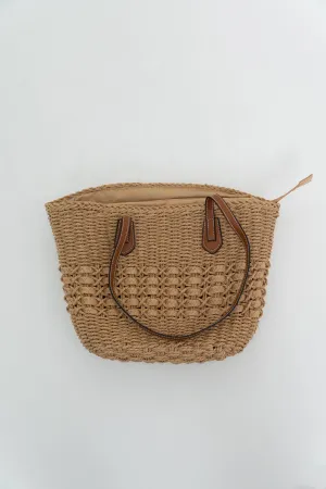Cheryl  Rattan Handbag, Natural