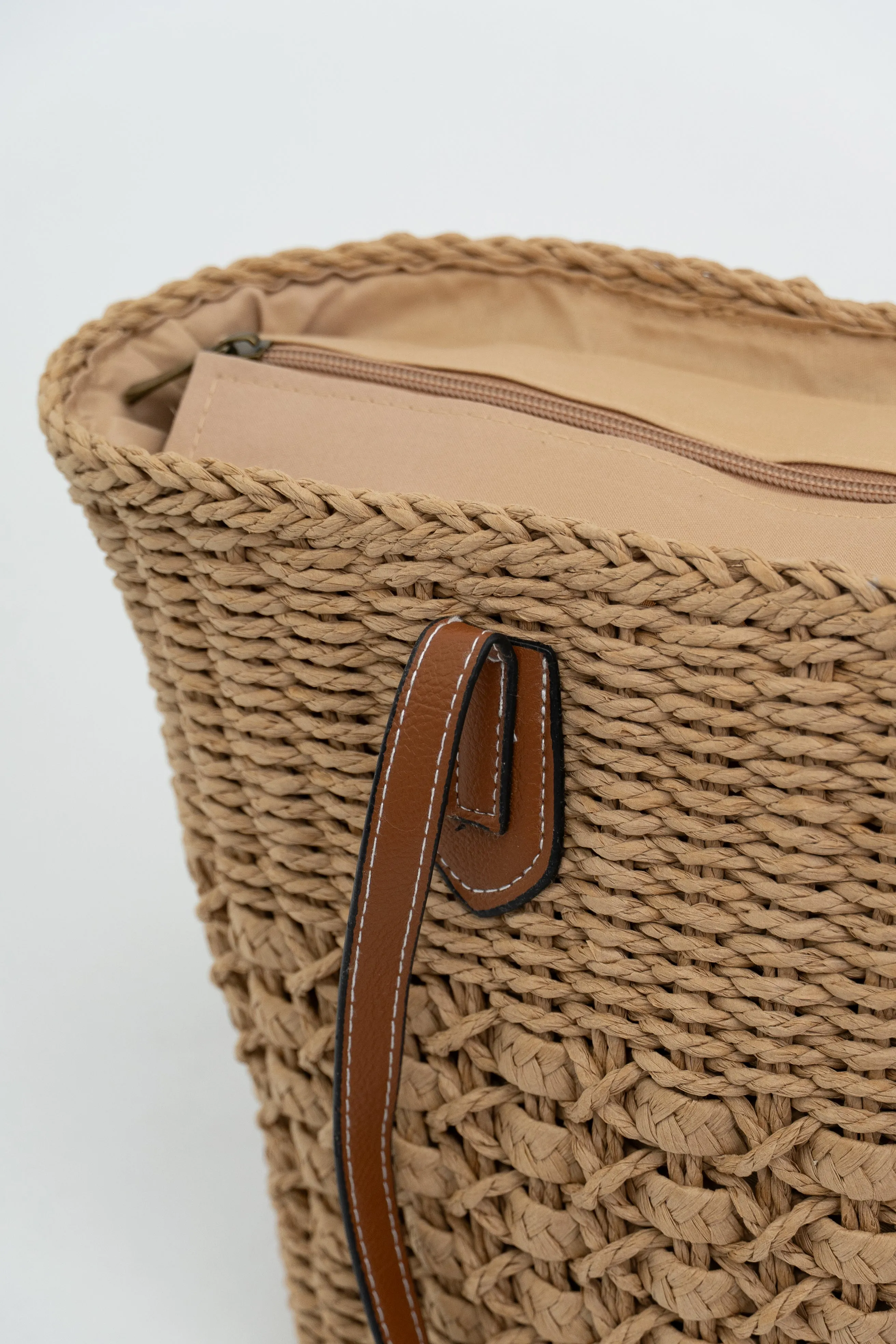 Cheryl  Rattan Handbag, Natural