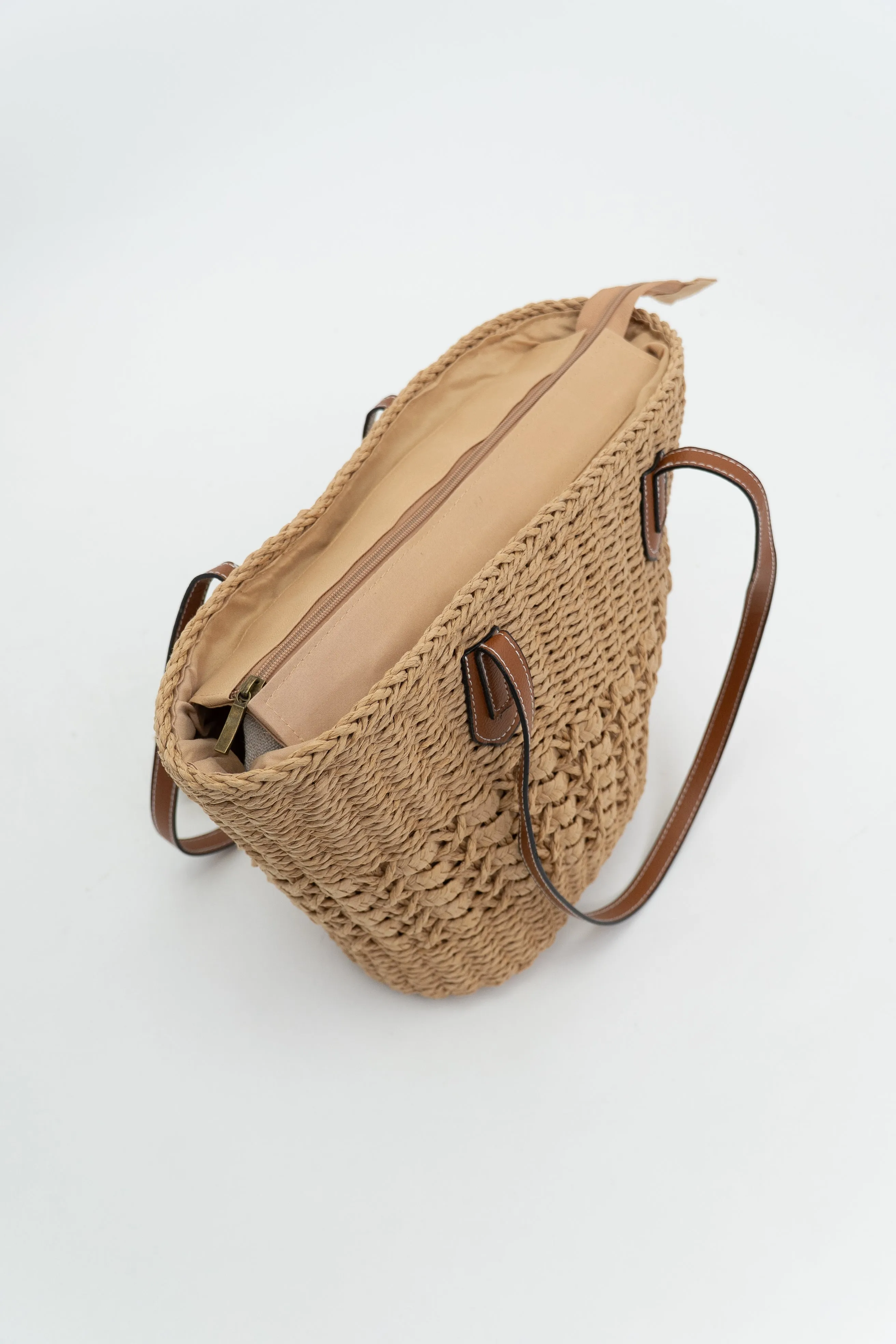 Cheryl  Rattan Handbag, Natural