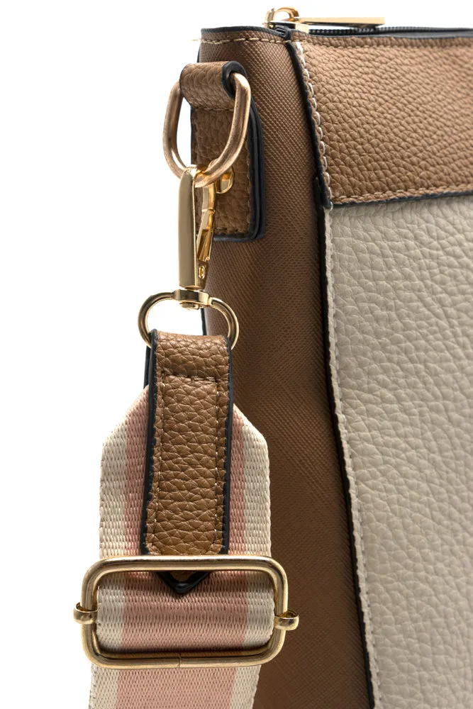 Contrast Messenger Bag Natural