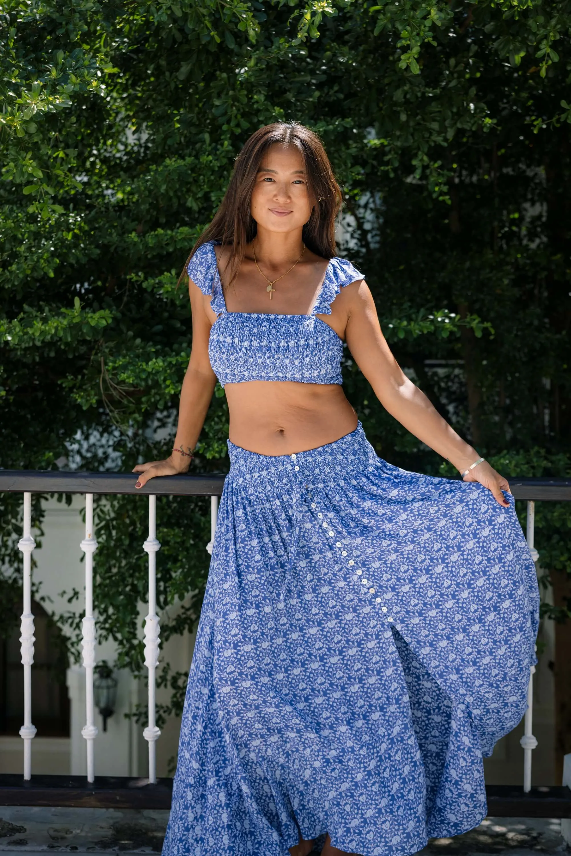 Hollie Top in Blue Emery