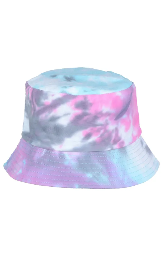 JH877 Reversible Tie-Dye Print Cotton Bucket Hat