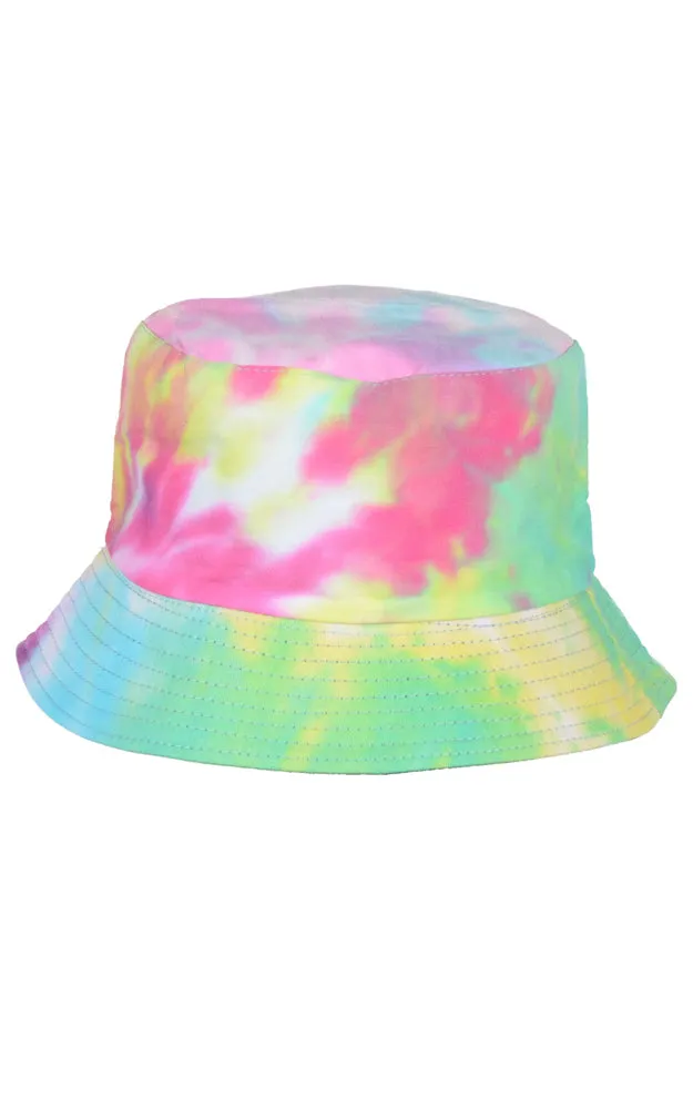 JH877 Reversible Tie-Dye Print Cotton Bucket Hat