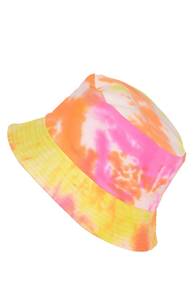 JH877 Reversible Tie-Dye Print Cotton Bucket Hat