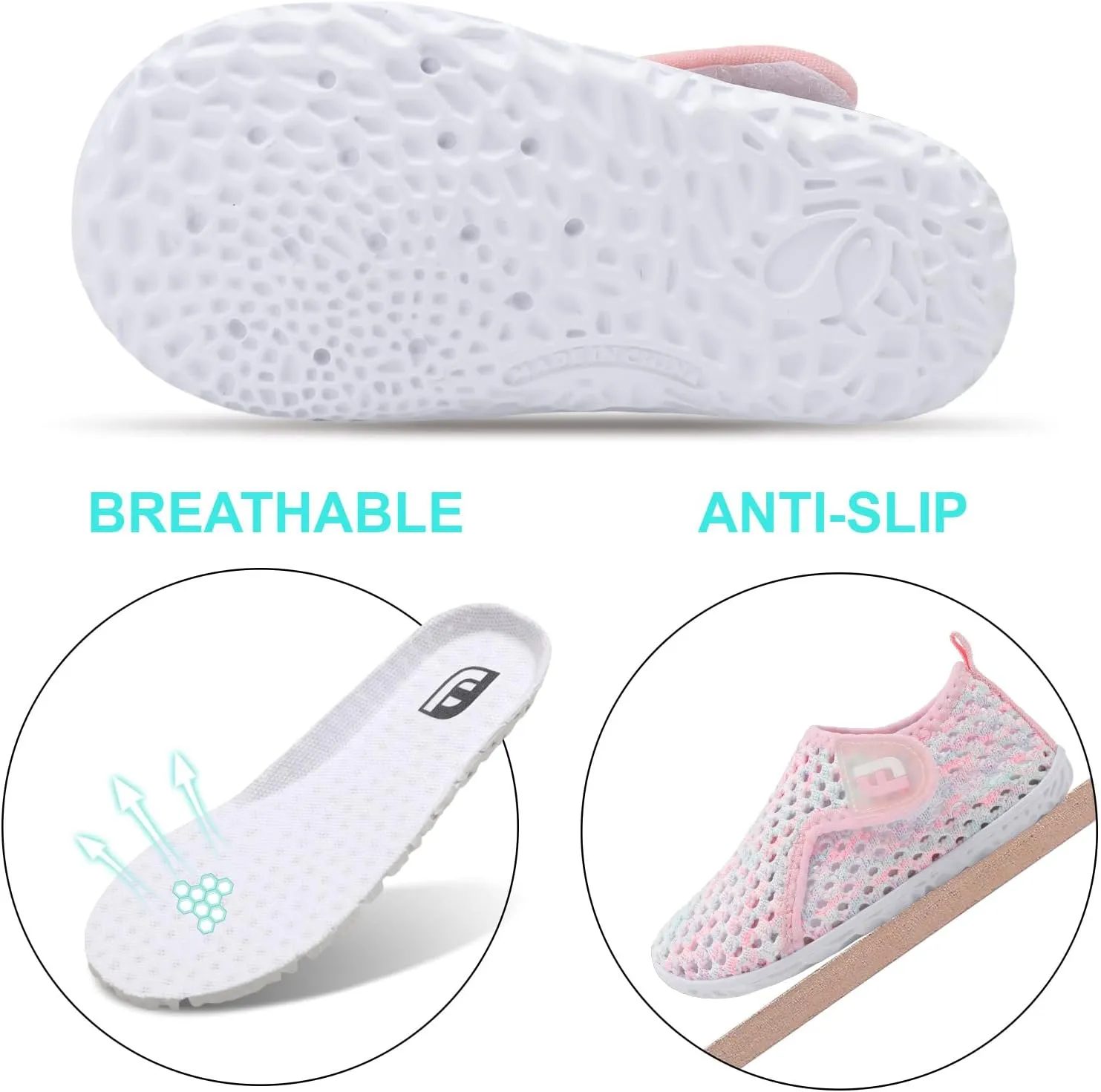 JOINFREE Baby Toddler Water Shoes Boys Girls Sandals Barefoot Kids Breathable Sneakers Shoes for Walking Running