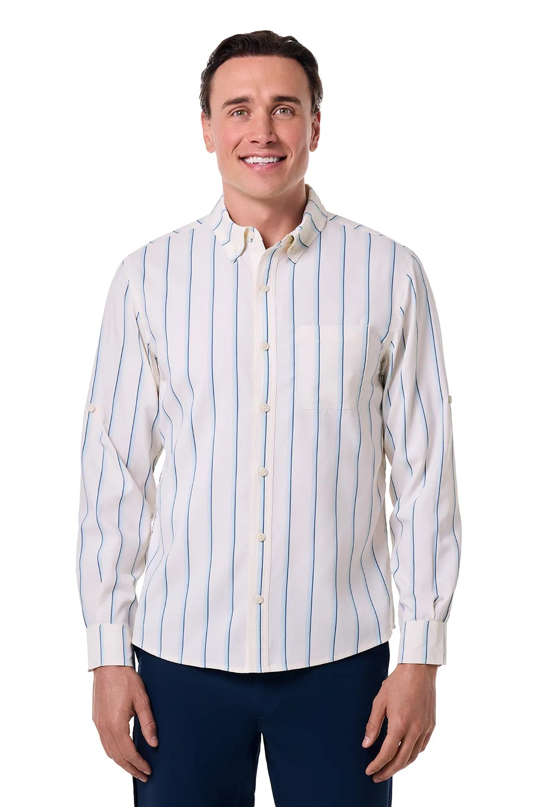 Men's Aricia Sun Shirt | Pearl/Skyride Stripe