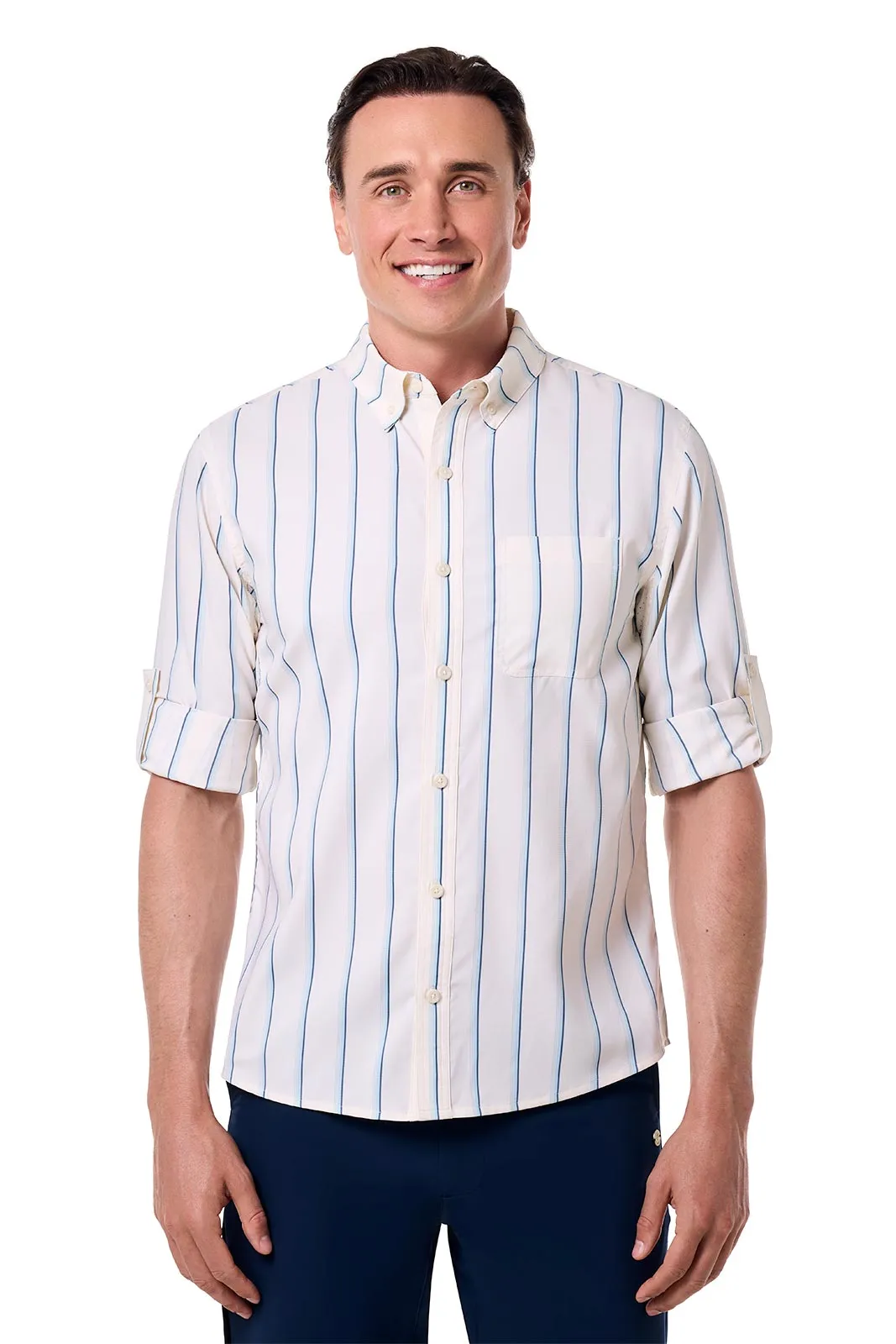 Men's Aricia Sun Shirt | Pearl/Skyride Stripe