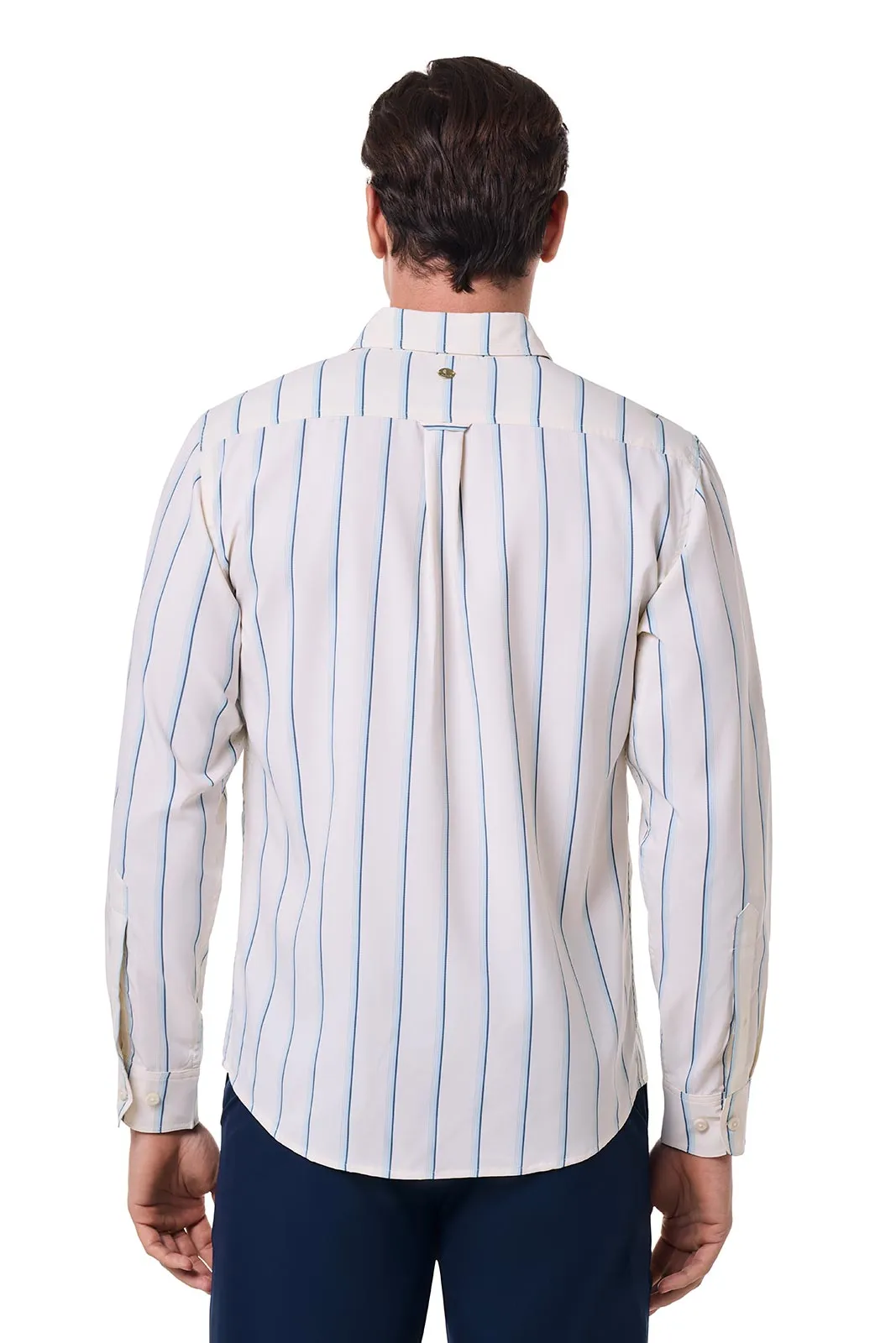 Men's Aricia Sun Shirt | Pearl/Skyride Stripe