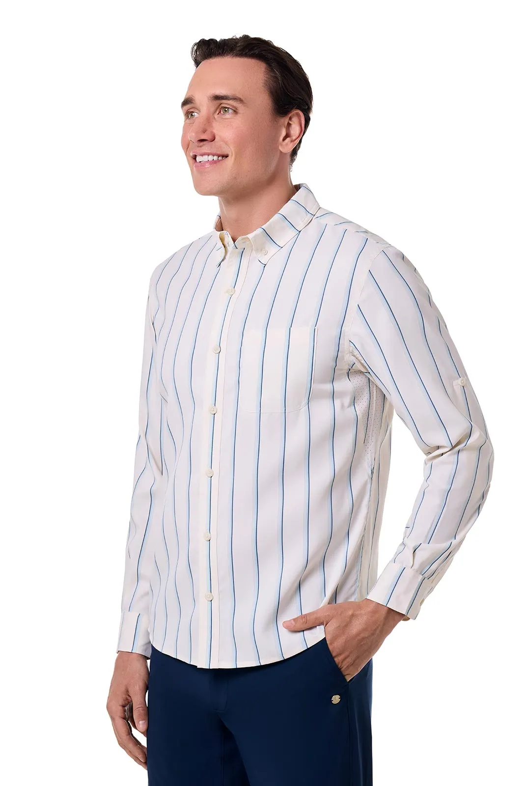 Men's Aricia Sun Shirt | Pearl/Skyride Stripe