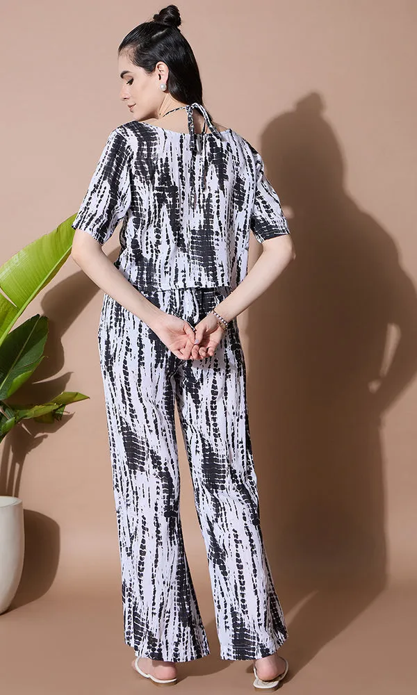 MIDNIGHT HUE TIE-DYE COORD SET FOR WOMEN