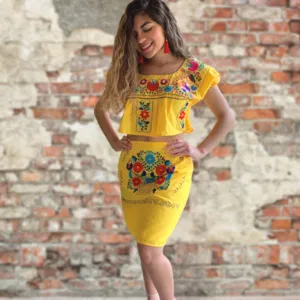 Puebla Mexican Two Piece Outfit