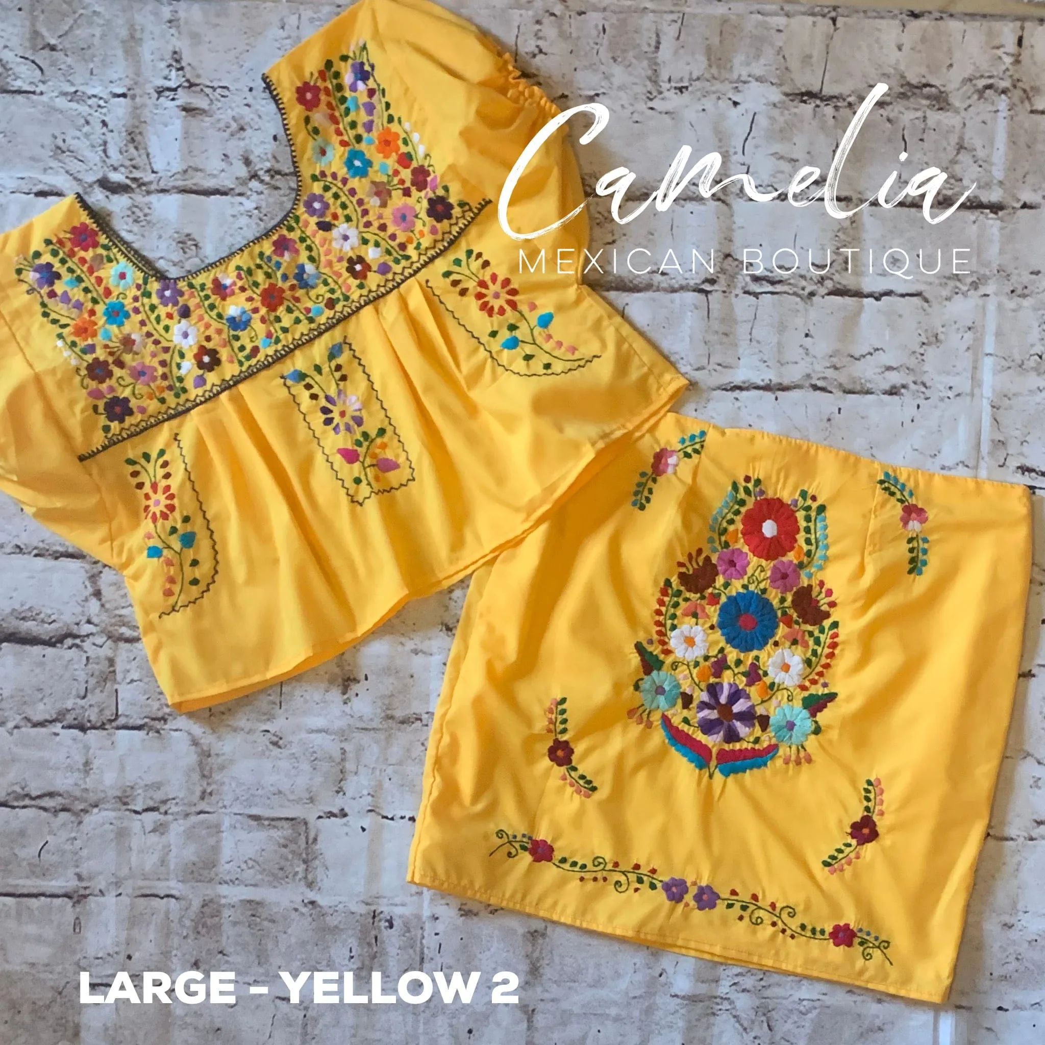 Puebla Mexican Two Piece Outfit