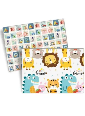Reversible Folding Children's Double-Sided Mat (200x180x1.0cm), Waterproof and Non-toxic