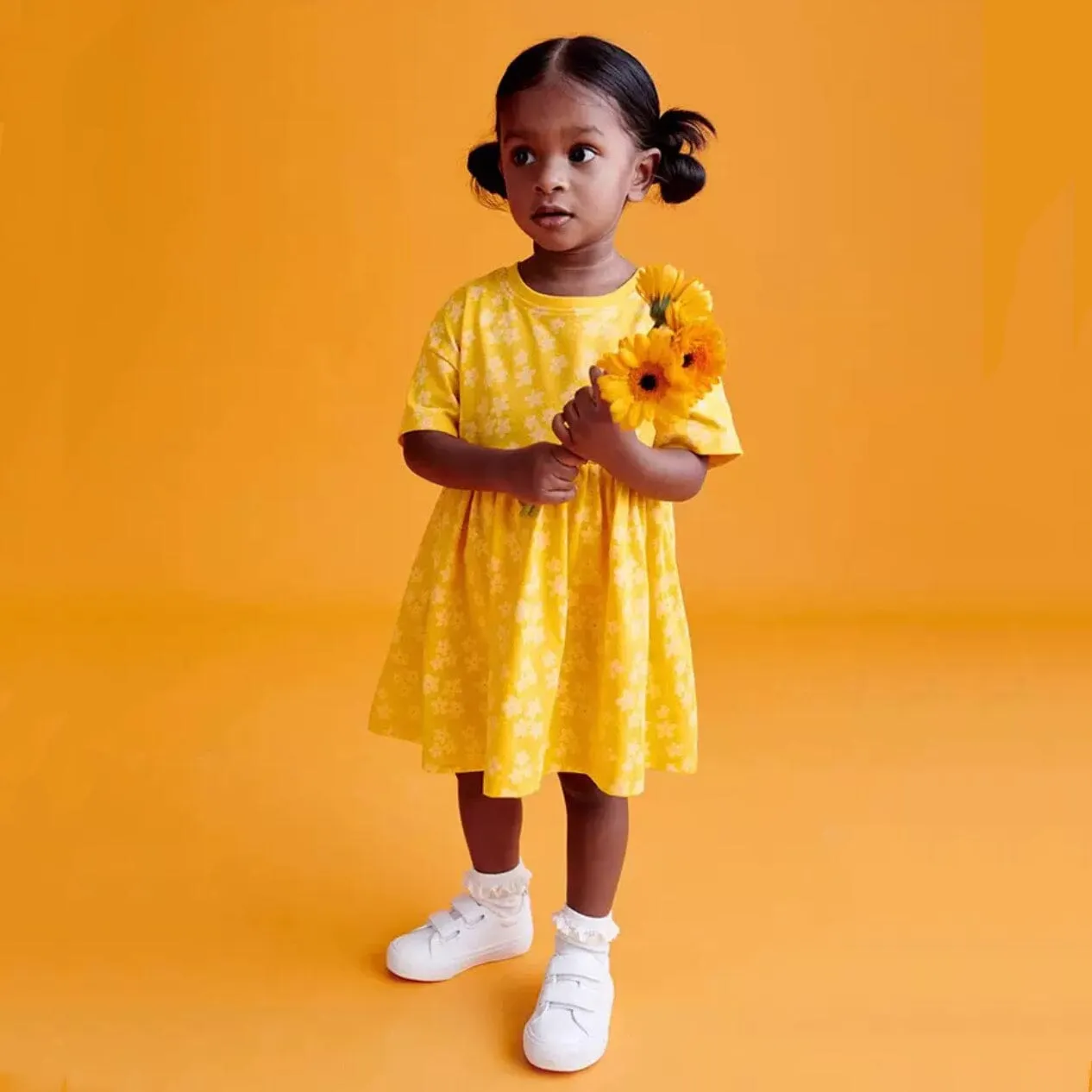 Sunny Bloom Short Sleeves Dress