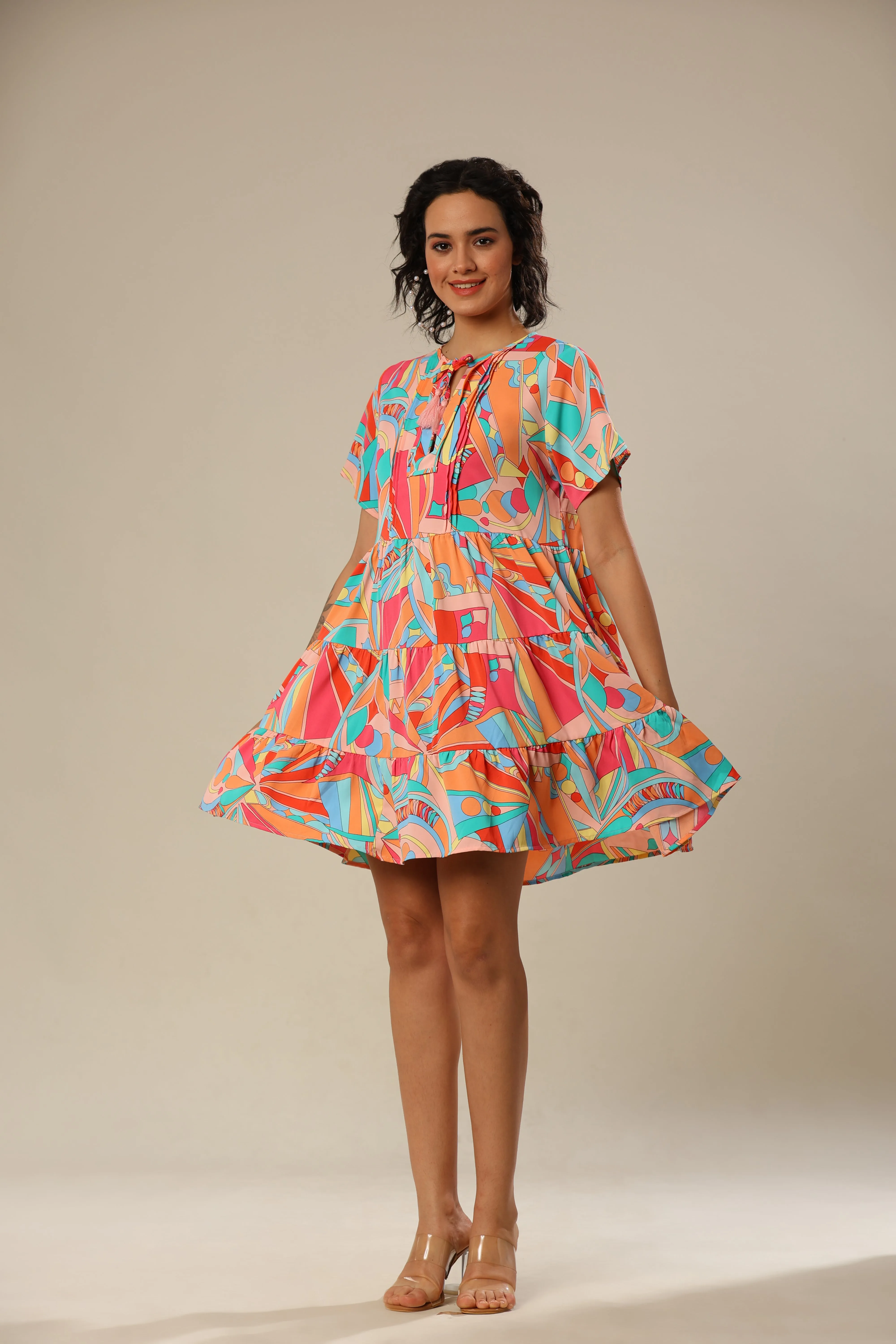 Tassel Tango Multicolor Glam Dress