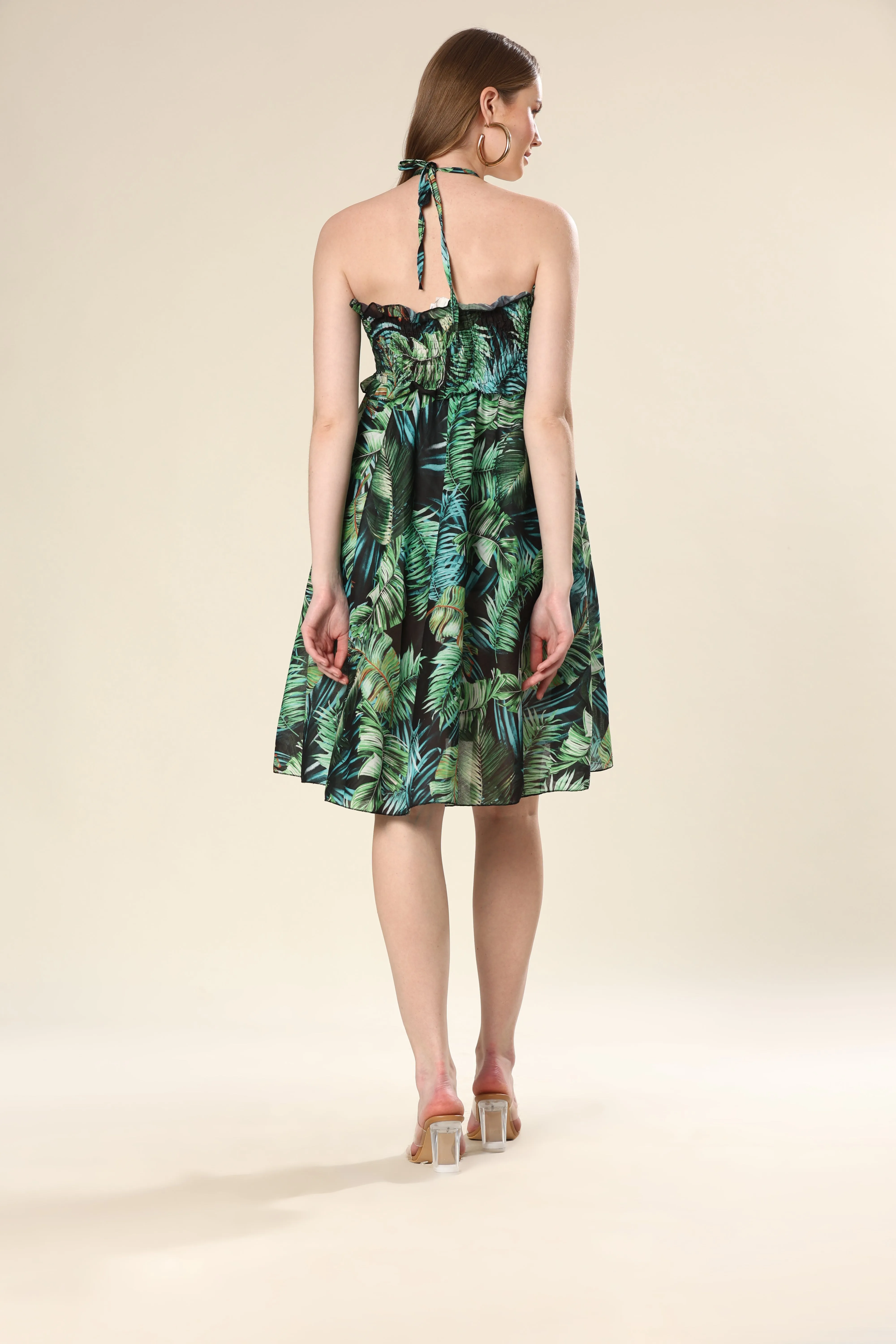 Tropical Greens Glam Dress