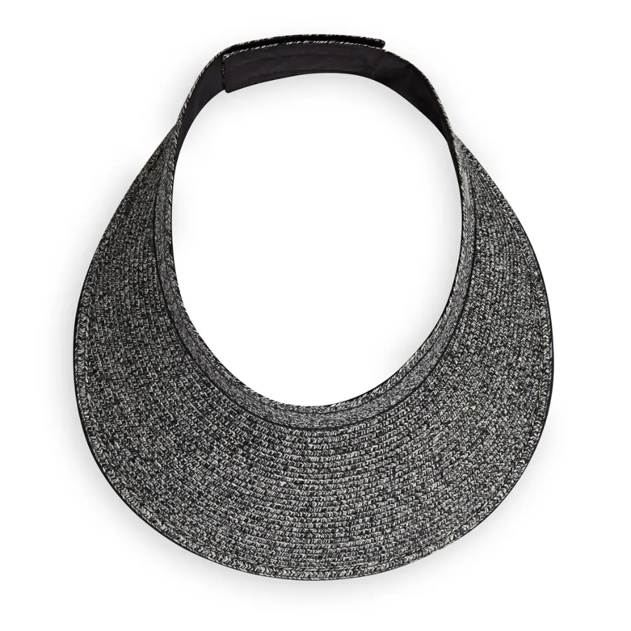 Wallaroo Hats Lily Visor Womens Hat LILY - Black/ Ivory