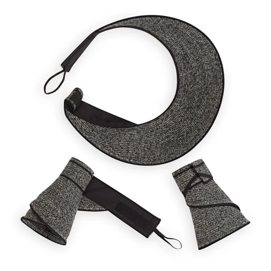 Wallaroo Hats Lily Visor Womens Hat LILY - Black/ Ivory