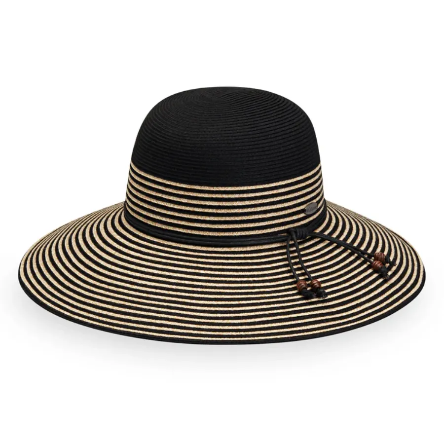 Wallaroo Hats Marseille Womens Sun Hat MARS - Black/ Natural