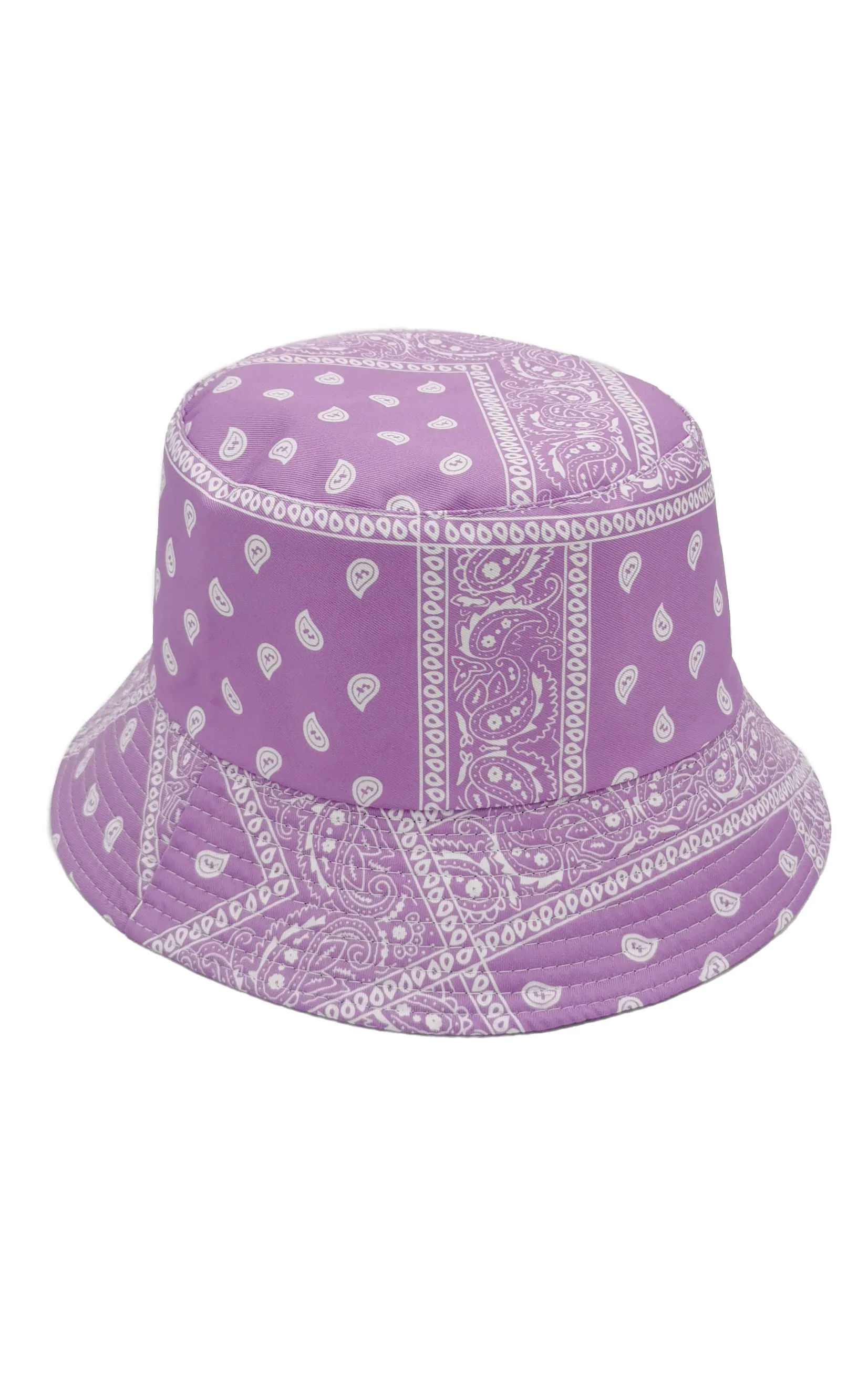 WHU110023 Bandana Pattern Reversible Bucket Hat